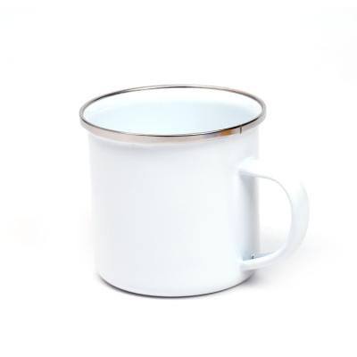 China Custom Modern Style 700ml Stainless Steel Enamel Mug White Coffee Mug Set for sale