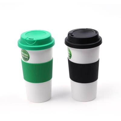 China Custom DOUBLE WALL 16oz Double Wall Reusable Hot Sell Coffee Plastic Mug for sale