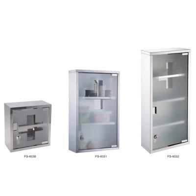 China Workplace s.s box lab door storage cabinet stainless steel glass medicine cabinet with glass door and keys wall mounted for sale