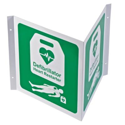 China Wholesale Custom Plastic Factory Logo AED Sign AED Defibrillator Sign Wall Mount AED Sign for sale