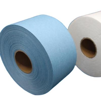 China Cleanroom OEM ODM Factory Wholesale Industrial Jumbo Wiper Rolls White Blue Green for sale