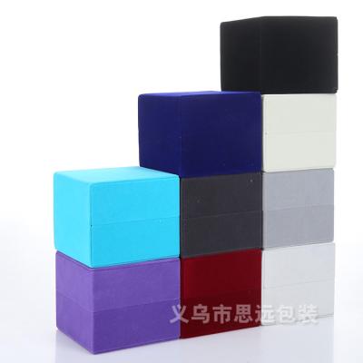 China High End Custom Square Recycled Materials Gift Box Flower Gift Packaging Premium Velvet Jewelry Box for sale