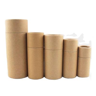 China Recycled Packaging Materials Size Custom Logo Printing Kraft Paper Cardboard Round Cylinder Box Paper Tube Food Grade Cans Packaging for sale