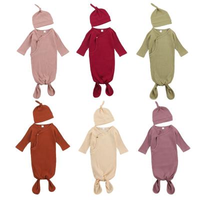 China 2021S/A New Whosales Cotton Slant Yarn Design Cotton Newborn Infant Baby Wrap Wearable Cloth Sleep Blankets For Girls Boys for sale