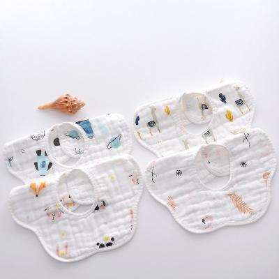 China BPA Free Flower Babies Bibs Infant Burp Clothes Babies Saliva Towel Around Bib For Toddler for sale