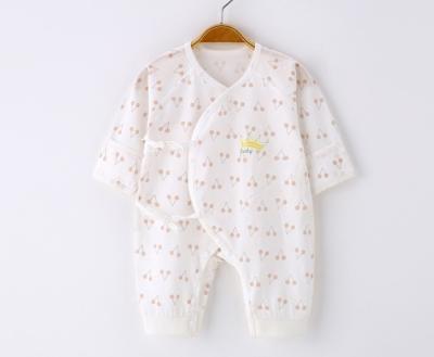 China New Baby One-Piece Anti-Pull Baby Summer Ice Thin Breathable Cotton Without Fluorescent Agent Newborn Rising Suit for sale