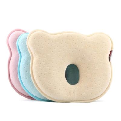 China Anti-Roll Memory Sleep Nursing Flat Head Memory Foam Baby Pillow for sale