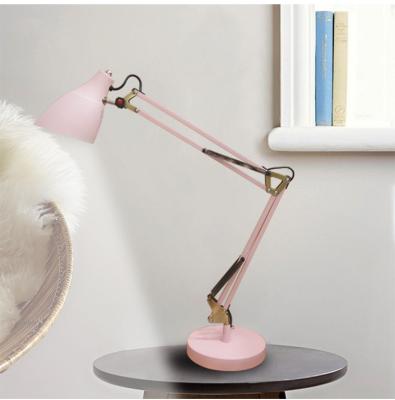 China Modern Flexible Long Swing Arm Led Adjustable Folding Desk Lamp Metal Reading Table Lamp for sale