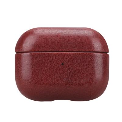 China For Airpods Earphone High Quality Genuine Leather Protective Case for sale