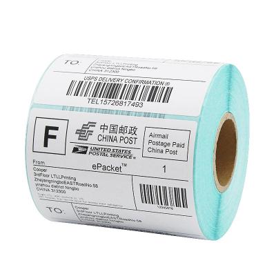 China Free Sample Waterproof White Waterproof Logo Direct Thermal Shipping Custom Label Printing Barcode Label Self Adhesive Paper Sticker for sale