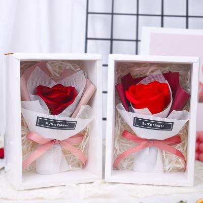 China Lasting Long Lasting Perfume Luxury Flower 3 Years Preserved Real Roses Bloom In Decorative PVC Box Gift Home for sale