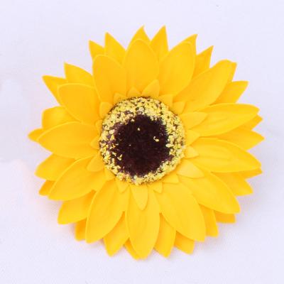 China Durable Hot Sale Artificial Flower Sunflowers Home Decorative Wall Decor Fragrance Preserved Dry Heads for sale