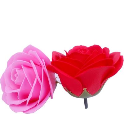 China Lasting Scent 8CM Decorative Soap Flower Rose Handmade 5 Layers Artificia Roses Flower Wall Factory Price Wedding and Valentine's Day for sale