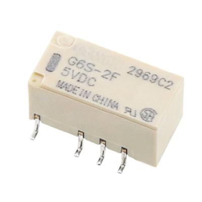 China Standard Original PCB Mount 2-Pole 8-Pin DPDT Mini Signal Relay G6S-2F-TR DC5V/12V/24V G6S-2F-5VDC G6S-2F-12VDC G6S-2F-24VDC for sale