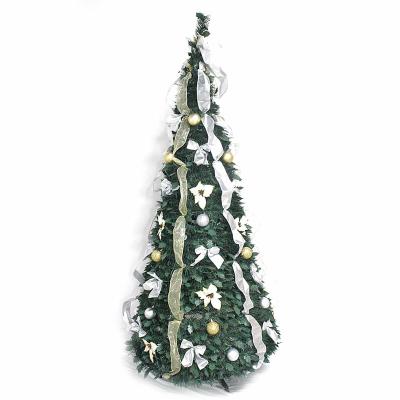 China Brand New Durable High Quality Custom Christmas Tree PVC Artificial Green Decorative Christmas Ornaments for sale