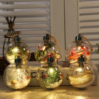 China Nice Durable Christmas Tree Decoration Pendant Led Transparent Christmas Ball Simulation Light Bulb Event Party Supplies for sale