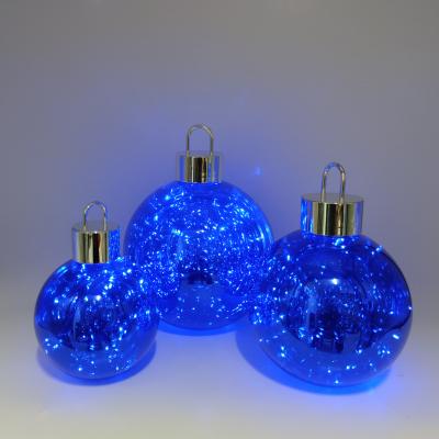 China Wholesale Glass Set of 150 200 250 300 Millimeter Large Christmas Balls Durable Battery Operated Swollen Glass Giant Christmas Ball for sale