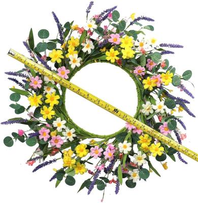 China Durable Artificial Flower Garland 20 Daisy And Lavender for sale