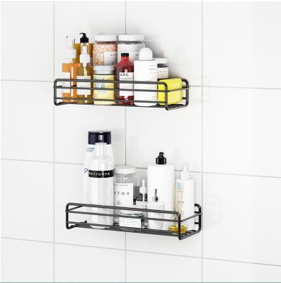 China Modern Hot Sale Self Adhesive Bathroom Shelf Wall Mounted Sticky Bathroom Shelf for sale