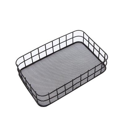 China 2022 Innovative Function Food Storage Baskets Household Iron Square Storage Basket for sale