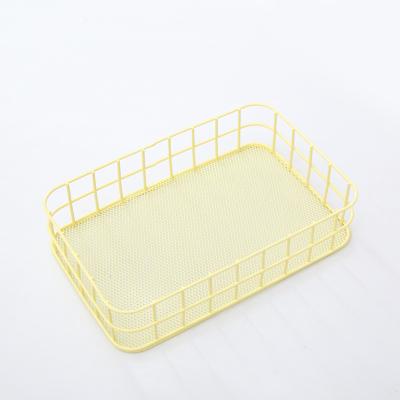 China Wholesale Food Factory Metal Storage Baskets Rust Prevention Household Iron Storage Basket for sale