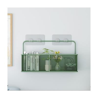 China Creative Storage Baskets Metal Household Design Storage Cleaning Wall Mounted Basket for sale