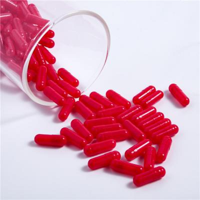 China Powder Red Color Gelatin Empty Medicine Capsules / Pill Packaging Capsule With Enteric Coating for sale