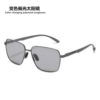 China Square Photochromic Sunglasses Men Polarized Driving Sunglasses Male Daytime Glass Color Change Night Vision Driving Eyewear for sale