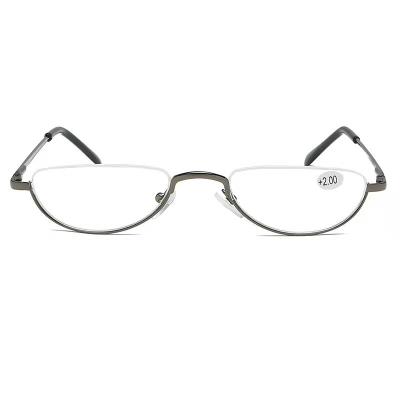 China 2022 new fashion reading glass top frame fish metal silk unisex factory direct spring foot spring resin HD reading glass dresser for sale