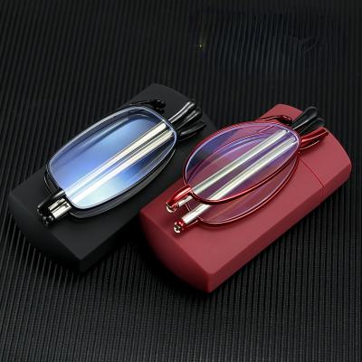 China For New Fashion Glass Folding Personality Metal Foot Antenna Reading Glasses Convenient Reading Glasses for Older Popula for sale