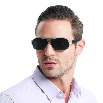 China Square Europe and the United States classic fashion sunglasses polarization men's driver's mirror sunglasses metal square hot selling Monday for sale