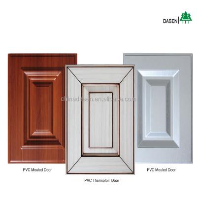 China Waterproof PVC Doors Decorative Finish Anti-scratch Fancy Blister PVC Cabinet Doors Smooth PVC Doors On A Budget for sale