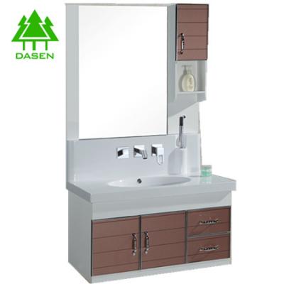 China Eco - Friendly Durable Melamine Board Bathroom Cabinet And Mirror for sale