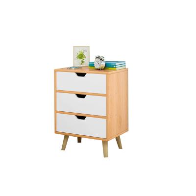 China Storage Drawer Bed Side Table Wooden Nightstand for sale