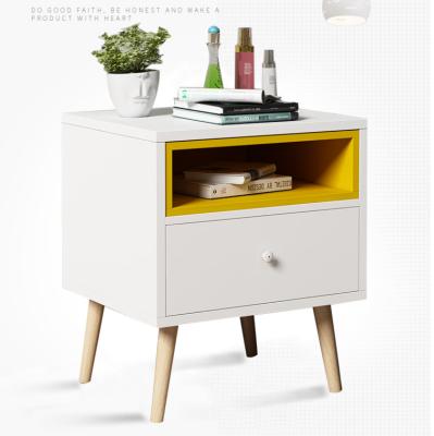 China (Size) Multifunctional Modern Design Adjustable Storage Nightstand Melamine Bedside Table Bedside Table For Bedroom for sale