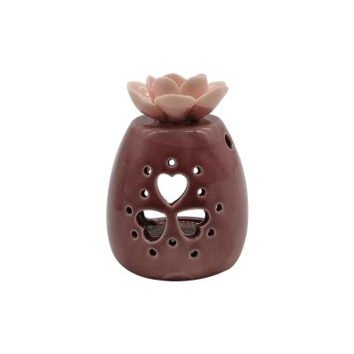 China Japan Flower Ceramic Europe Style Aroma Incense Candle Fragrance Burner Arabic Christmas Censer for sale