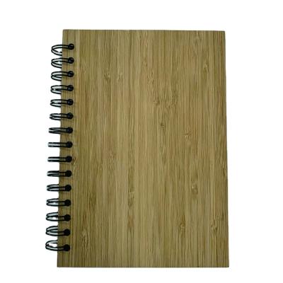 China 2022 A5 Bamboo Spiral Notebook Customized Eco-friendly Bamboo Spiral Diary Notebook High Quality Weekly Binding Notebook Real Logo for sale