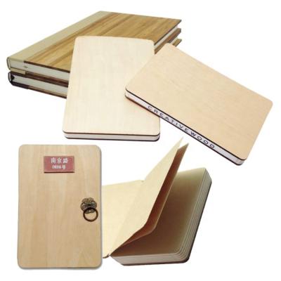 China Custom Wood Hardcover A5 Logo Cover Notebook 3mm Recycled Hardcover A6 Notebook for sale