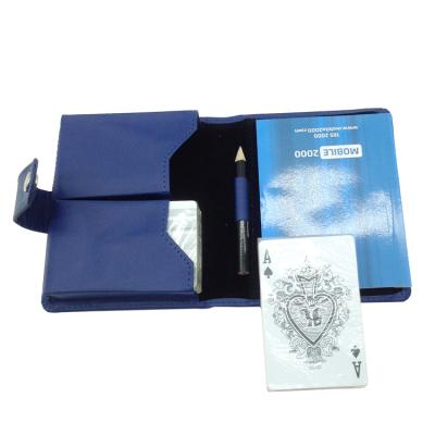 China Waterproof PU Leather Poker Package Premium Poker Marked PVC Metal Sublimation White Paper Gold Silver Playing Cards for sale