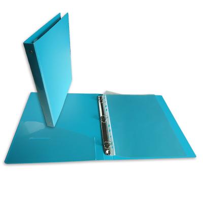 China PP Moving Sheets Business PP Customized 2022 Blue Logo Office Hardcover Folder Office Stationery Folder for sale