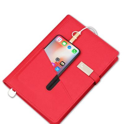 China 2022 Notepad Business 8000MA Power Bank Diary Magnetic Planner 8G USB Custom Radio and Pen Gift Set for sale