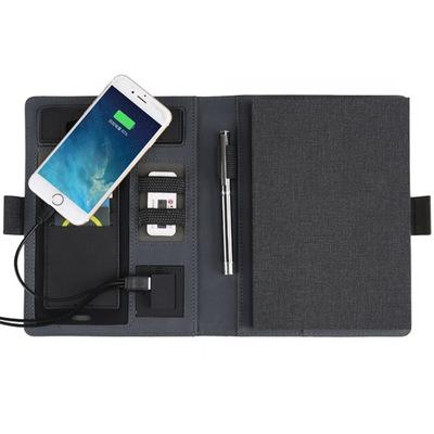 China 2022 Notepad 2022 Charging Set Cloth Notebook Diary Magnetic Custom Radio Planer 8000mah and Pen Gift for sale