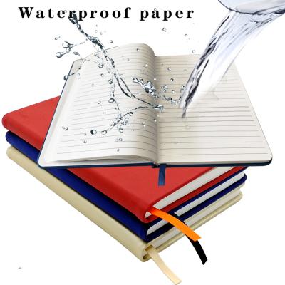 China Promotion Pu Leather Cover A5 Eco Paper Colorful Waterproof Stone Notebook for sale