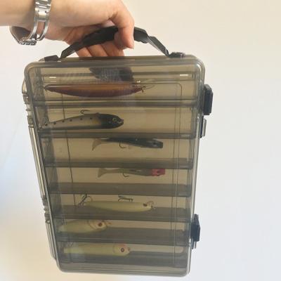 China Main imported plastic fishing goods: large capacity fishing supplies double-layer bait storage accessories portable gear box tools for sale