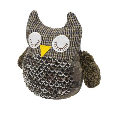 China Modern Hot Selling Owl Fabric Weighted Door Stops With Factory Price Animal Door Stopper for sale