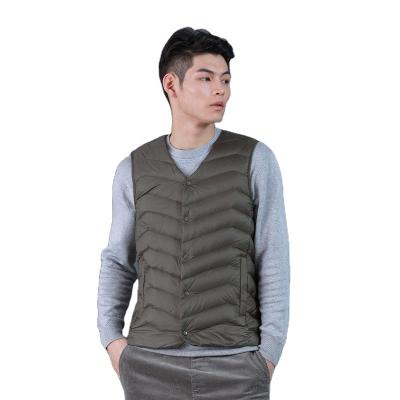 China Plus Size 2023 New Men's Vest Short Light Men's Vest Collarless Vest Down Jacket for sale