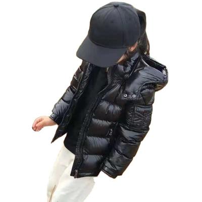 China High quality winter windproof boy girl jacket down jacket hooded down jacket child thick coat baby clothes luxury brand matching clothes for sale