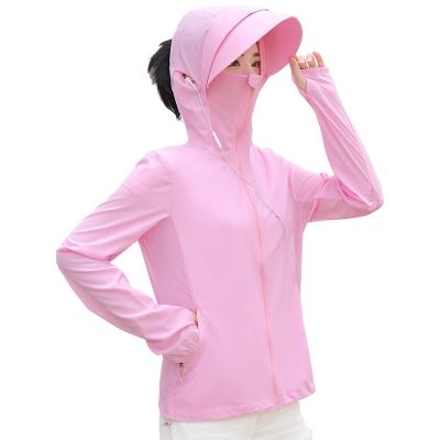 China New Summer Women's Waterproof Quick-Dry Clothing Long-sleeves UV Block Breathable Sun-protector Hooded Jacket UPF50+ 4660# for sale