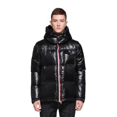 China Breathable brand men down jacket solid color high quality thick warm hooded coats fashion casual luxury brand down jackets male for sale