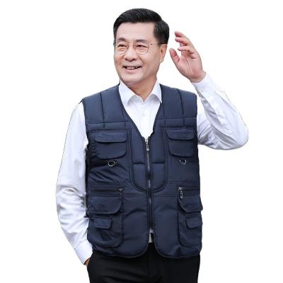 China 2023 Springs Men's Multi Pocket Stand Collar Vest Outdoor Sports Quick Drying Loose Machining Thin Vest Men's Windproof Camping Fishing Vest for sale